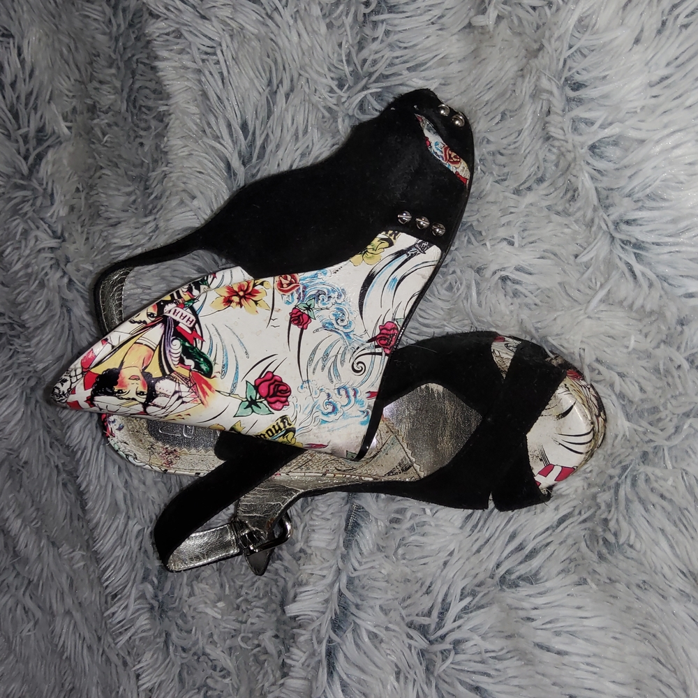 Patterned Slingback Platform Shoe's 👞
